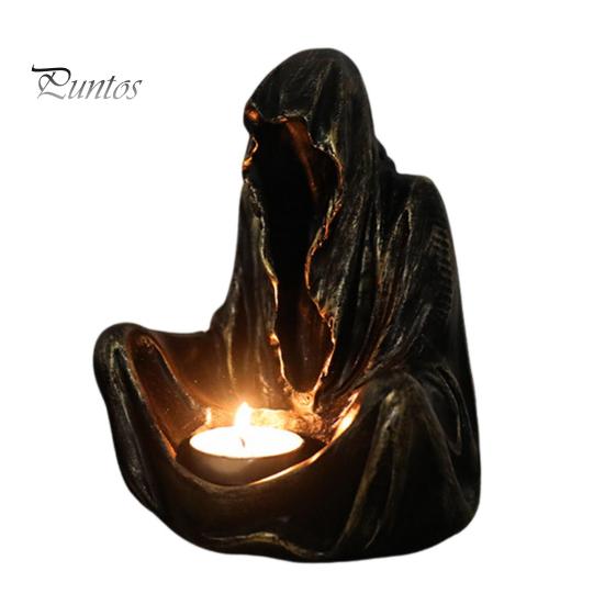 Halloween Ghost Wizard Kerzenhalter Harz Figur Duft Teelicht Kerze Leuchter Tisch Mittelstück Desktop Dekoration Festival Geschenk