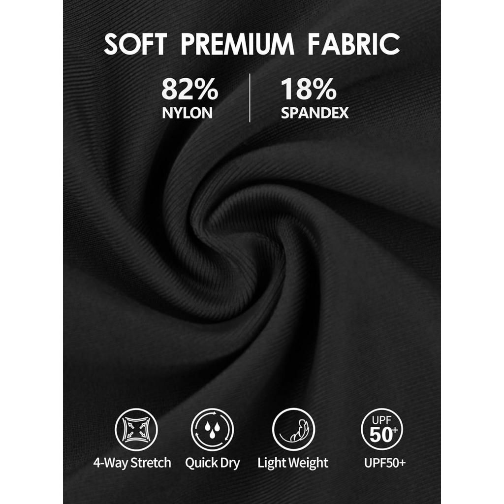 Pantaloni scurți de baie pentru femei Charmleaks cu talie înaltă de 5 inchi Pantaloni scurți de plajă cu uscare rapidă UPF 50+ Costum de baie Pantaloni pentru costum de baie