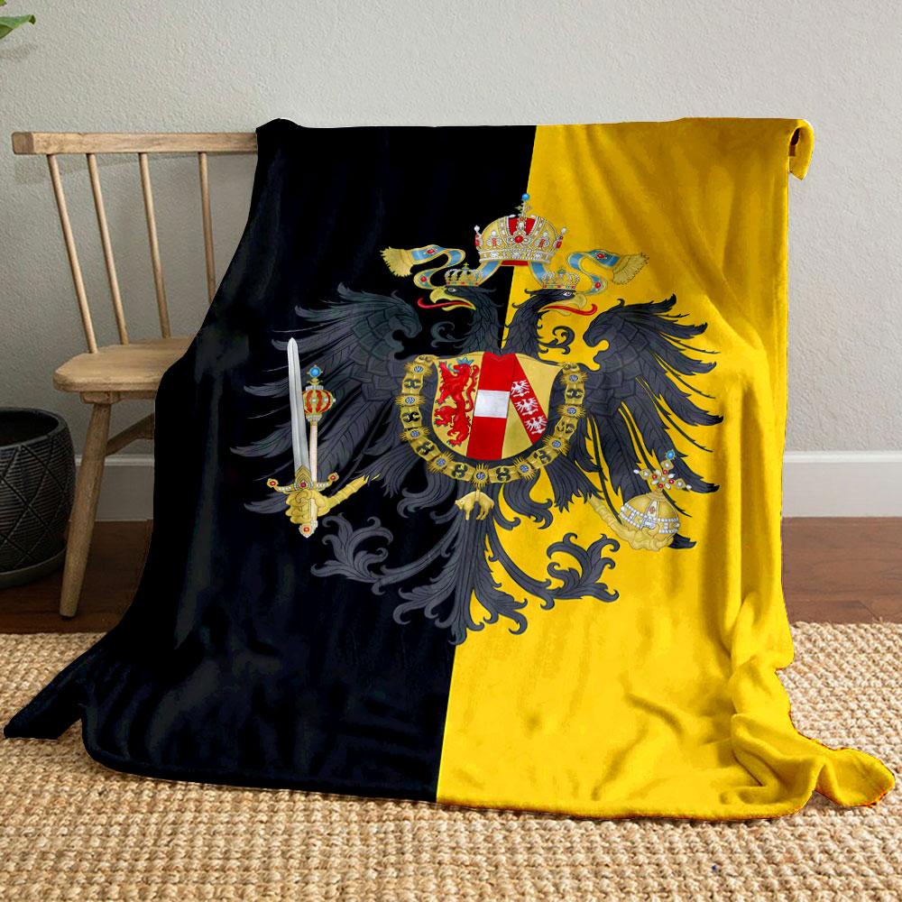 

Double Headed Eagle Emblem Blanket bedroom Blanket for Livingroom Couch lunch break Soft throw for Friend s festival Gift 80cm x 120cm
