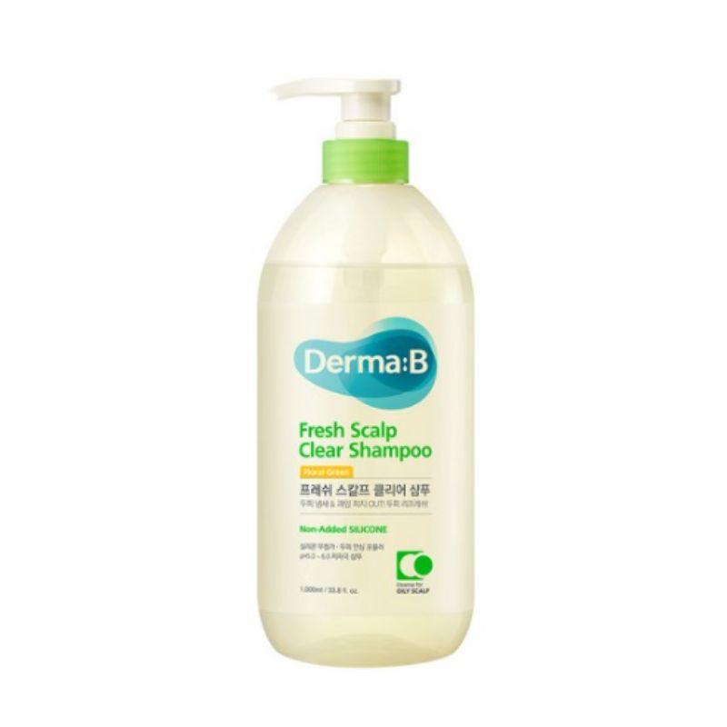 Derma:B Fresh Scalp Clear Shampoo Floral Green 1L – Deep Cleansing Shampoo for Fresh, Healthy Scalp & Hair