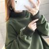 Sweatshirt for Women Padded Thickened Sweatshirt High Neck Loose Fake Two Piece Fleece Casual Pullover Long Sleeve Top Sweatshirt