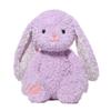 Cartoon High Quality Floral Long-eared Rabbit Plush Doll Soft White Purple Green Bunny Plush Appease Toy Gift for Girls