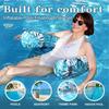 Inflatable U-Shaped Lounger with Backrest Portable Water Float for Beach Pool Adults Kids Outdoor Floating Seat with Backrest