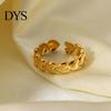 Adjustable Women Ring Open Golden Color Heart Line Cross Leaf Shape Finger Polished Hip Hop Style Paty Club Lady Jewelry