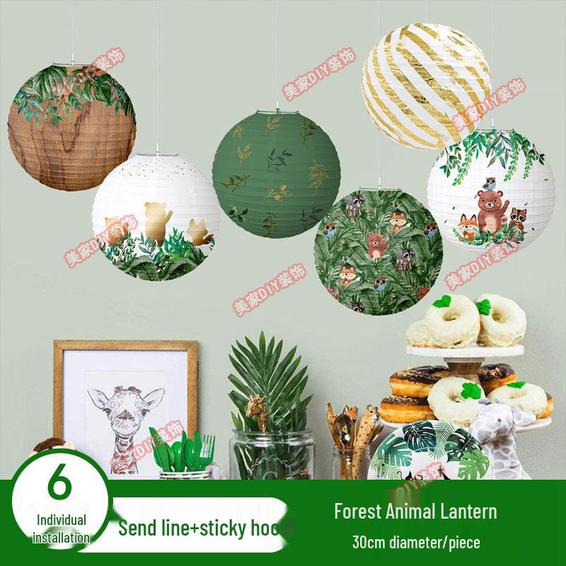 Spring Tropical Fruit Party Ceiling Decorations: Pineapple, Strawberry, Apple, and Grape Honeycomb Balls
