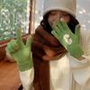 Letter C Candy Color Outdoor Gloves Korean Style Gloves  Gloves Women Knitted Gloves