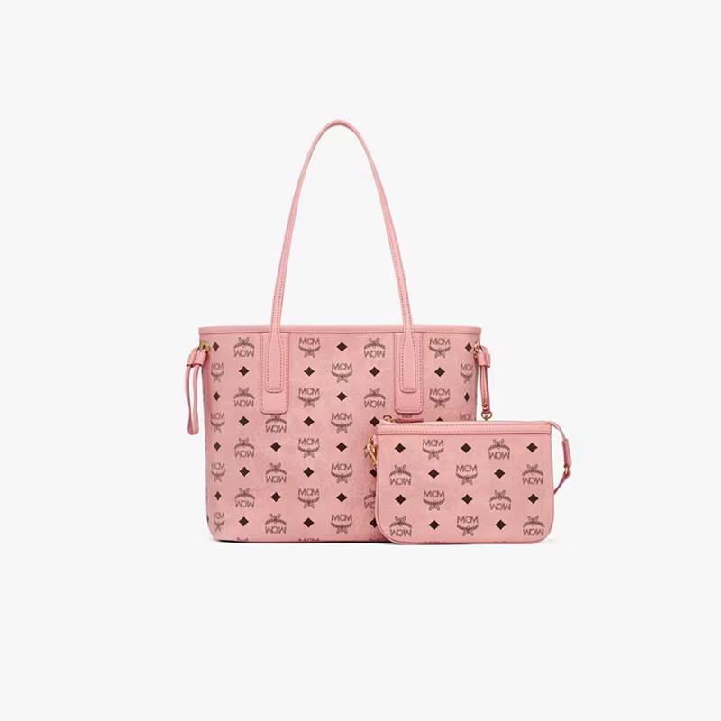 

MCM Liz Small Reversible Visetos Tote Bag with Pouch
