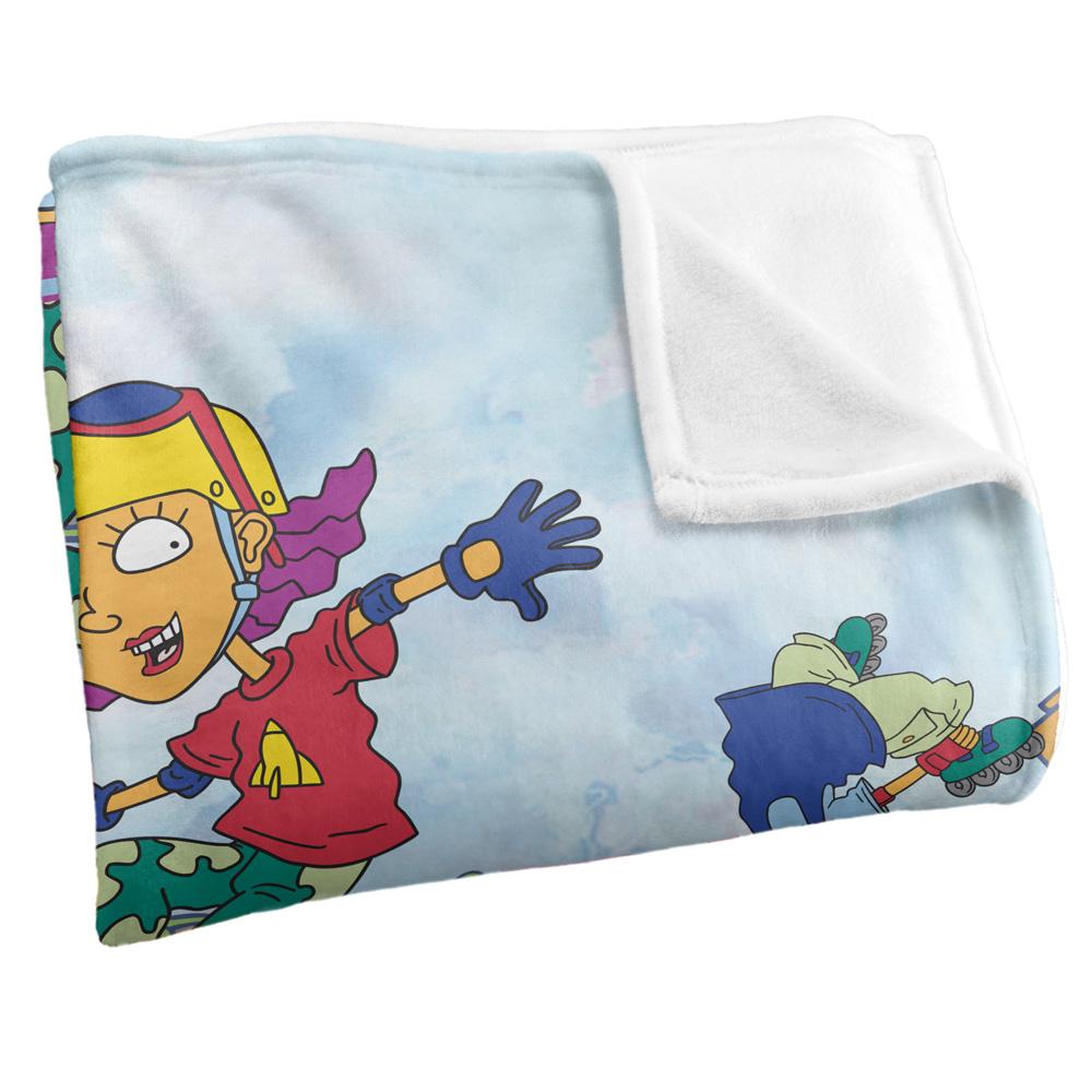 Rocket Power Silky Rollerskates Otto, Reggie & Twister Supersoft Blanket