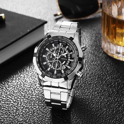 Mode Herrenuhren Luxus Stahlband Quarz Armbanduhr für Herren Kalender Herrenuhr Sport Business Uhr Relojes Hombre