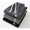 Men's Corduroy Wide Leg Pants Casual Letter Patch Drawstring Waist Streetwear Bottoms