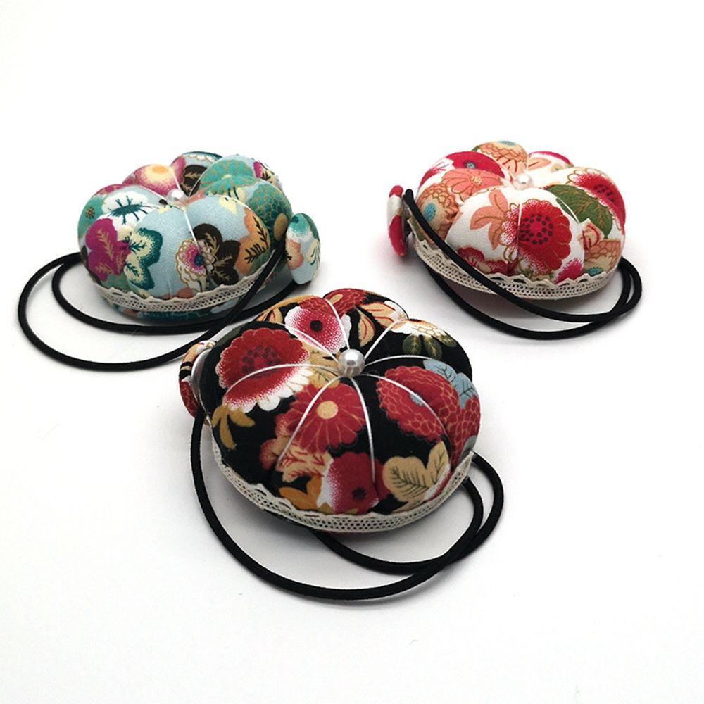 Strap Needlework Pumpkin Shape Fabric Sewing Accessories Needle Holder Needle Pillow Pin Cushion