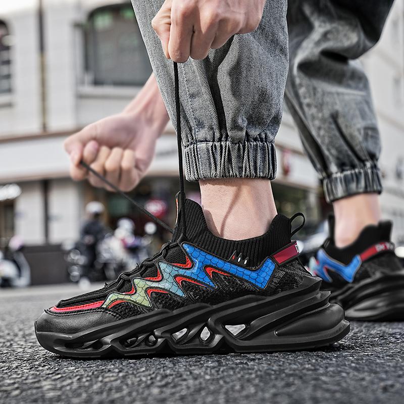 Men's Breathable Sports Jogging Shoes Fashion Non-slip Shock Absorbing Sneakers