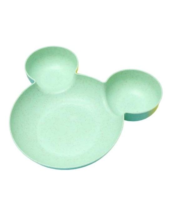 Durable 3-Compartment Space-saving Cute Dried Fruit Snack Plate for Children Serving Plate