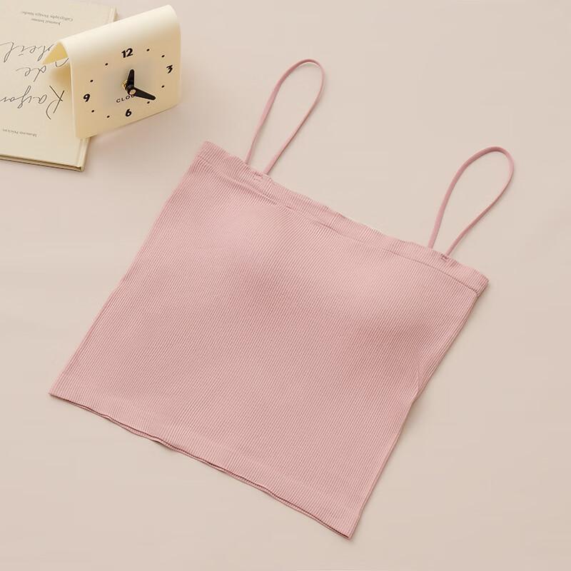 Ribbed Sports Camisole with Built-in Pads One Size