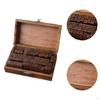 70 Pieces Alphabet Number Symbol Stamps Kit Wooden Crafts for Card Making
