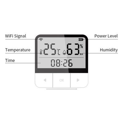 WiFi Intelligent Temperature Humidity Sensors Time Large Display for Home Office Bedroom Kitchen