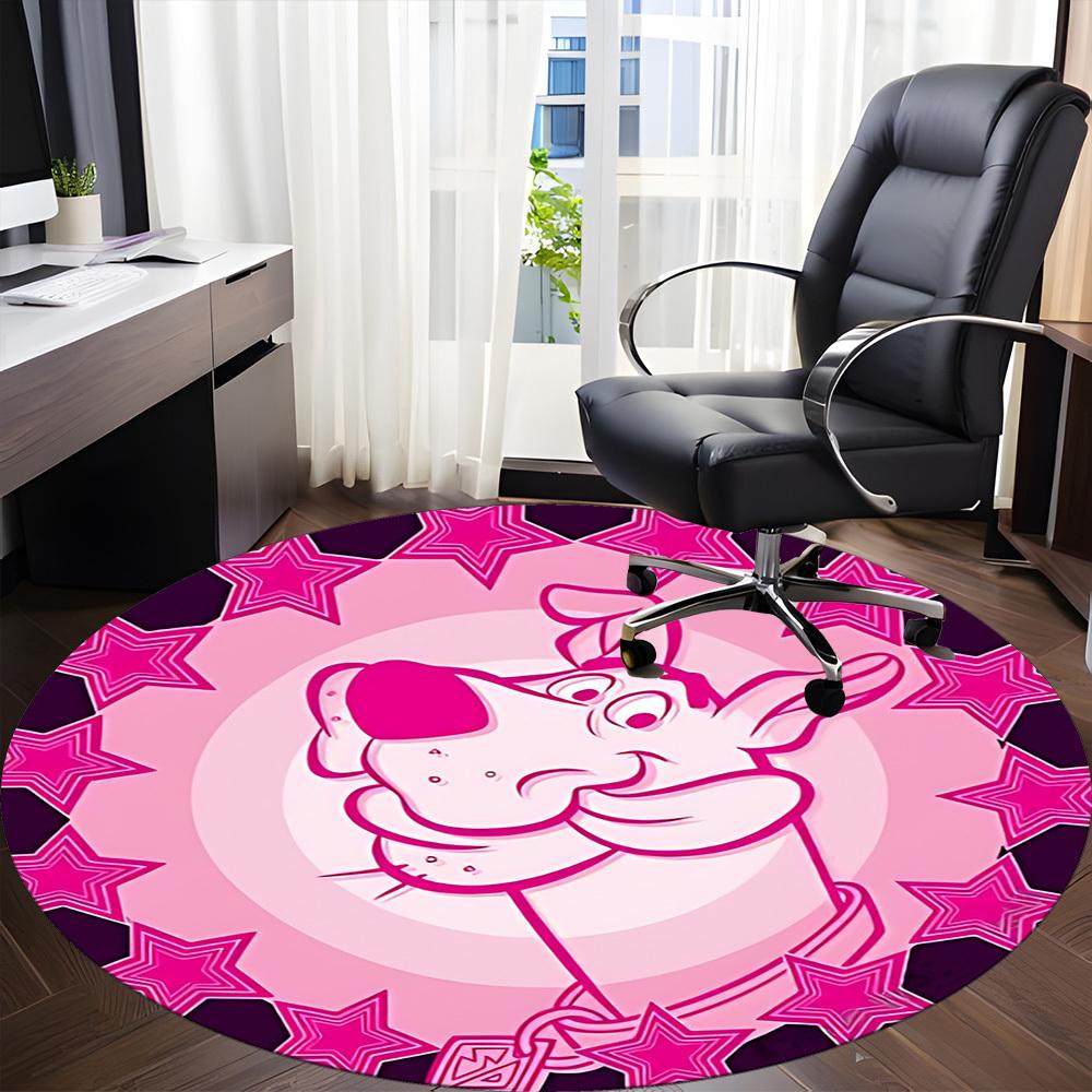 1pc Pink Starry Scooby-DooChair Carpet for Office, Non-slip, Soft and Durable Office Rug for Interior Decoration, Perfect for Office yy250925099
