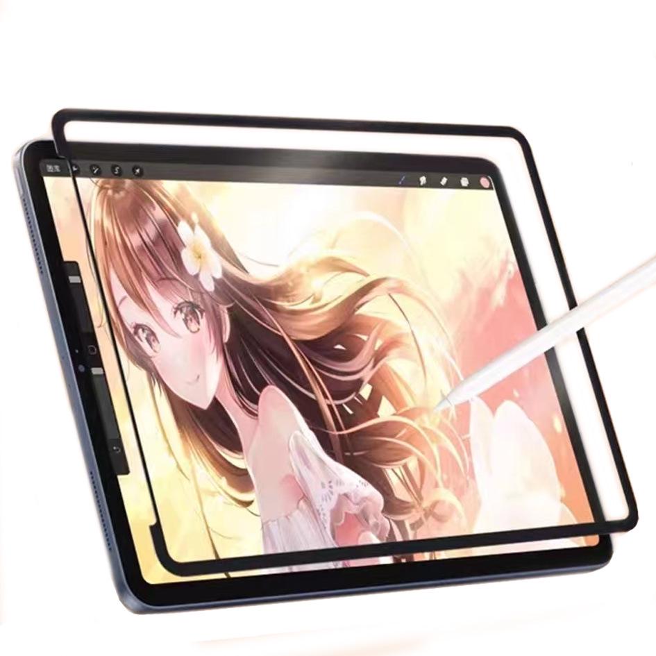 iPad Pro 11 Frame-Adhesive Paper-Like Film, Air 5 Drawing Mini 6 Nano-Adhesive Writing Film for 10.2" and 7-9 Generation.