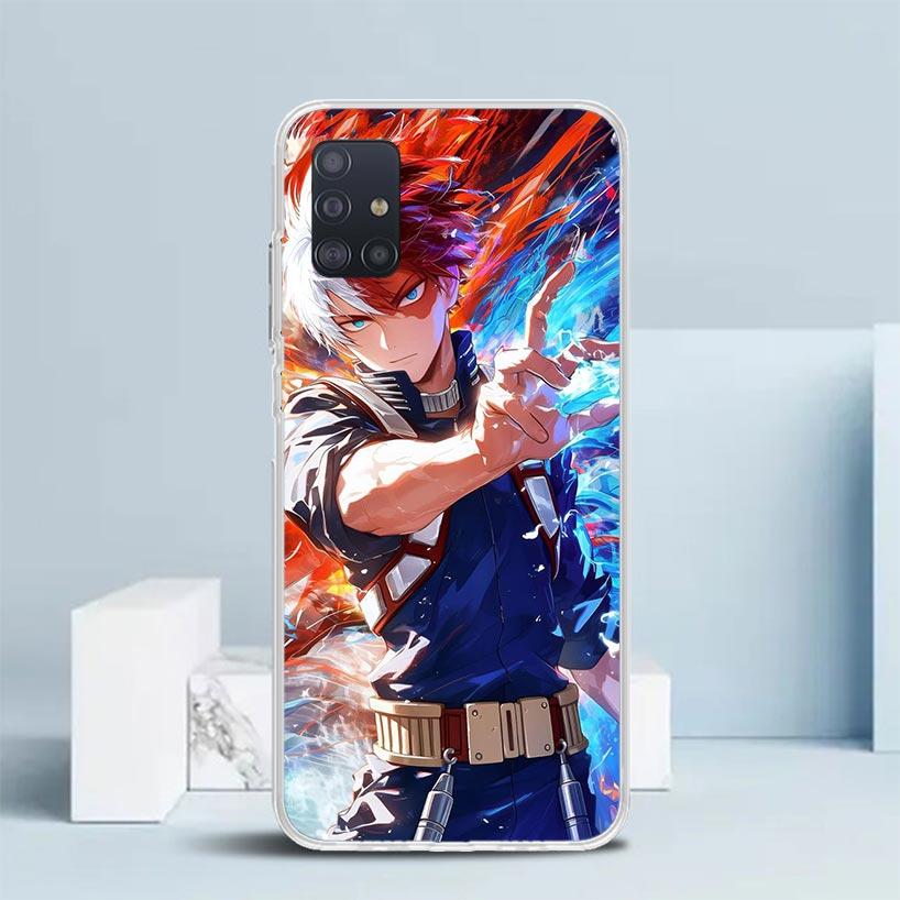 Todoroki Shoto MHA My Hero Phone Case For Samsung Galaxy A52 A32 A22 A12 A51 A50S A30S A10S Note 20 Ultra 10 S10 Plus A31 A20 A7
