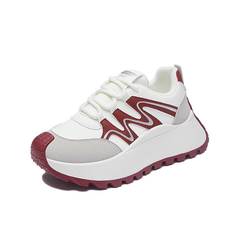 Ins Korean Version of the New Dad Shoes Women's Spring Student Sports Running Casual Thick Sole Height Increase Street Shot W511