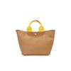 TOPKAPI BREATH Scotch Grain Neo Leather Tote Camel Bag, Plain,