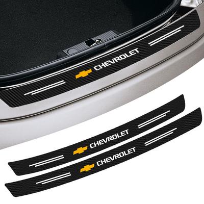Carbon Fiber Car Tail Trunk Rear Bumper Protector Stickers Scuff Guard Film for Cruze Captiva Lacetti Aveo Malibu Trax