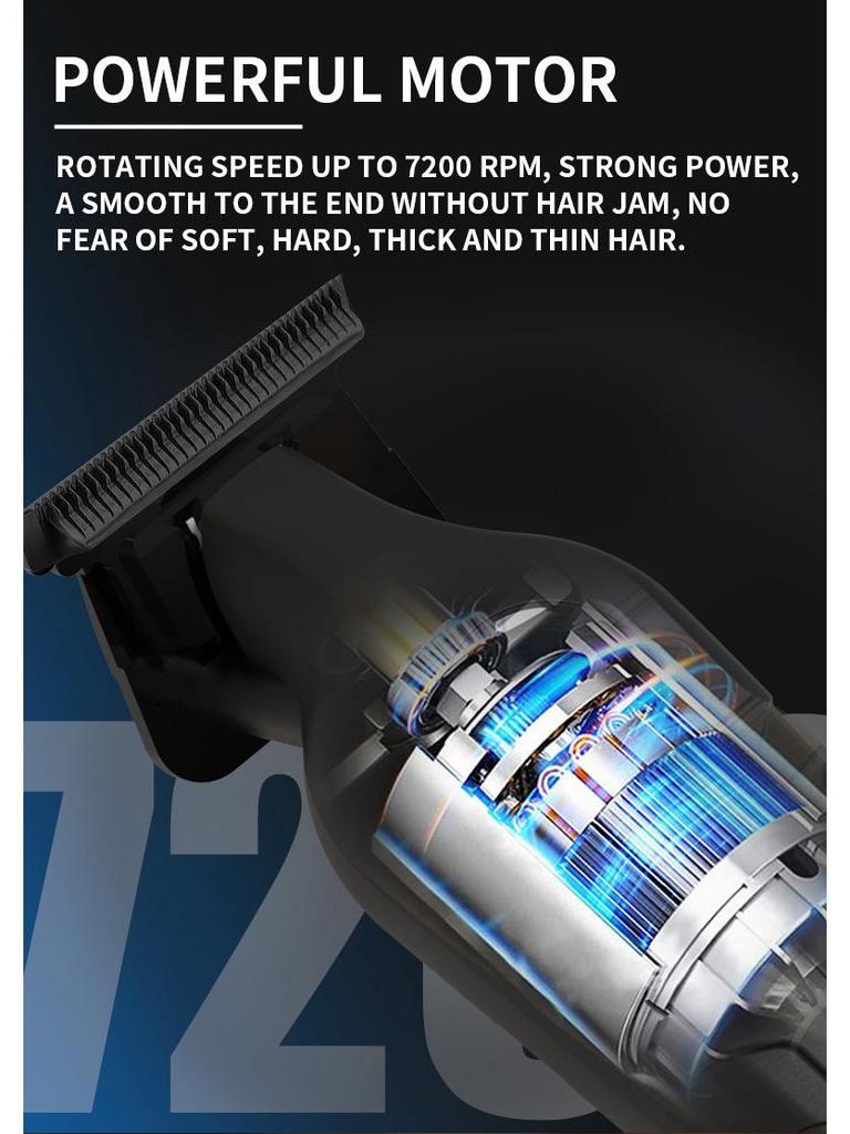 2024 Advanced Electric Hair Clipper: Smooth for Oily Hair, Long-lasting Battery, Adjustable Speed, No Lag