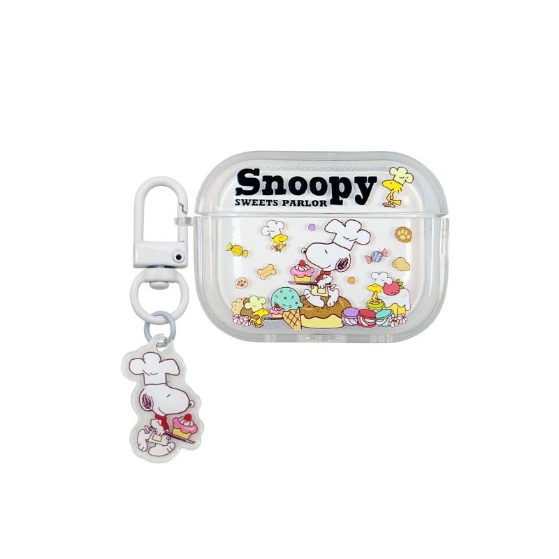 Cute Dessert chef Snoopy earphone Case Earphone Case for AirPods 1 2 3 Pro 4 Pro2 2nd Funny Snoopy Wireless Bluetooth Headset
