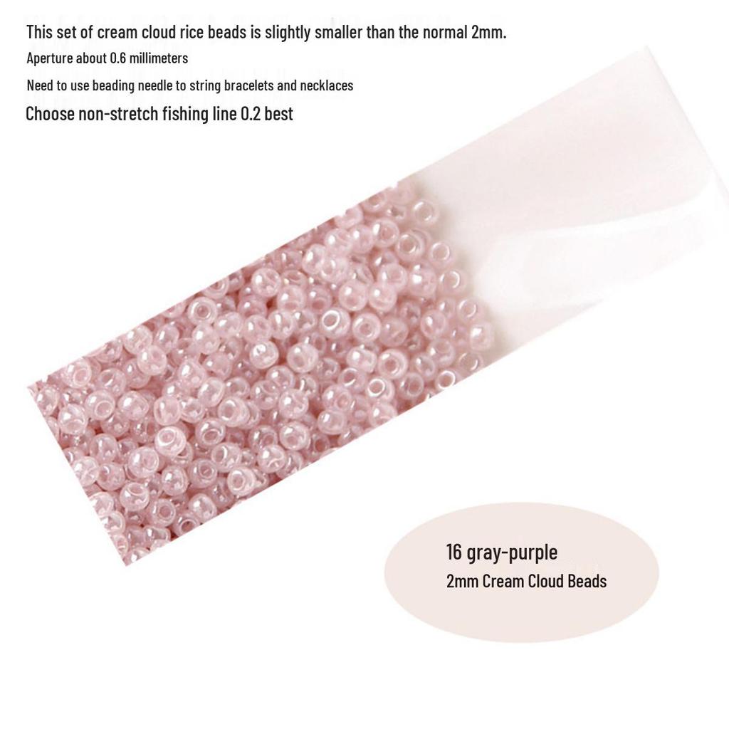 Imported 3A Quality 2mm Creamy Cloud Iridescent Seed Beads for DIY Jewelry Making