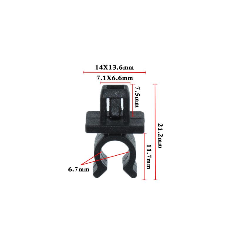 Car Hood Support Rod Clip: Plastic Base Fastener
