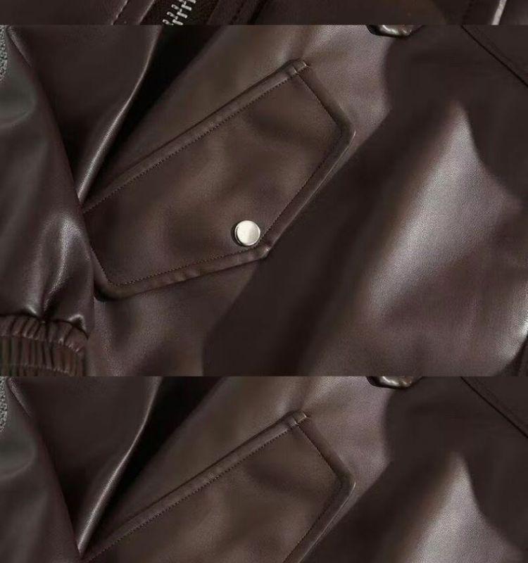 Men's High-End Retro PU Leather Motorcycle Jacket - Stand Collar, Spring/Autumn Fashion, PUNK Style.