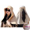 Portable Neck Guard Shawl Sun Hat Face-covering Fisherman Hat With Snap Button Sunscreen Surprise Gift For Girlfriend