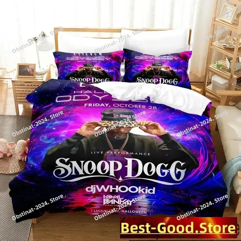 3D Snoop Dogg Rapper Bedding Set Printed single Comforter Quilt Bed Cover Duvet Cover Pillow Case 3 Pieces Sets Kids Adult Size