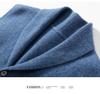 Men's Blue & Green Cashmere Vest: Button-Up Sleeveless Cardigan with Business Lapel, Casual Layering, Four-Way Stretch.