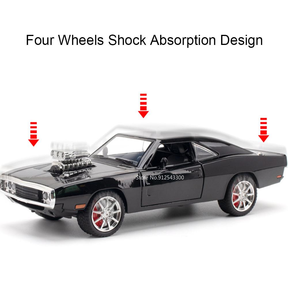 1:24 Charger 1970 Hellcat Toy Car Model Alloy Diecasts Simulation Sound Light Pull Back Models Cars Toys Boys Gifts Collection