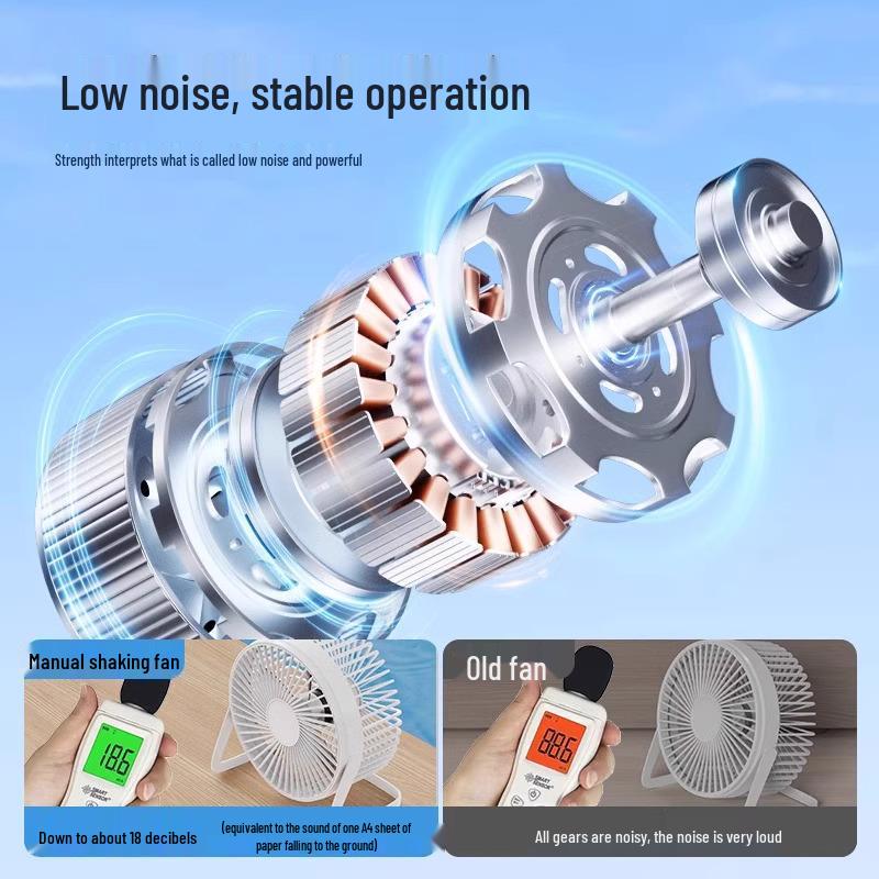 Ultra-Quiet Mini Desktop Fan: Portable Silent Electric Fan for Student Dorms, Bedside, or Office Use