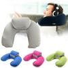 Inflatable U-Shaped Travel Neck Pillow with Cushioned Support