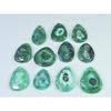 240Cts.Color Enhanced Green Solar Cab Agate Pear Loose Gemstone 11Pcs Lot C-2145