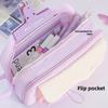 Large Capacity Macaron Color Pencil Bag Cosmetic Storage Pen Pencil Case  Student