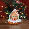 Christmas Snow House Display Store Dessert Table Window Miniature Landscape Decoration Prop Gingerbread House Christmas Gift