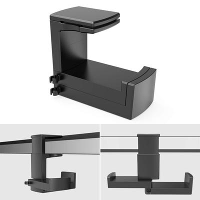 Nobuyuki Kawano Fone de ouvido Pendure 2 dispositivos ao mesmo tempo 360 graus Espaço duplo para fone de ouvido Capacidade de carga Cabo Mola Fone de ouvido compatível com uma ampla