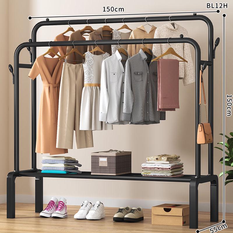 Multi-Functional Clothes Rack: Standing Drying & Coat Hanger for Bedroom, Dorm, or Balcony.