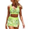 2025 European & American Women's Large Size Boxer Bikini Set: Conservative Split Swimsuit