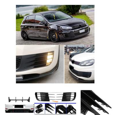 Fog Light Grille for The Front Bumper of for Golf 6 MK6 VI GTI GTD R R20 from 2008 To 2013, Fog Light Wind Blade