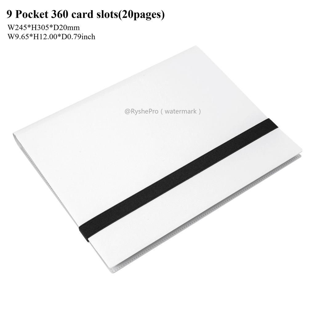 Desky na karty s 9 kapsami Album na sběratelské karty Displayové desky 360 Kapsy s bočním vkládáním Držák pro TCG Yugioh MTG Kniha herních karet