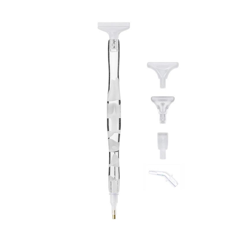 Double-Ended Nail Art & Diamond Painting Dotting Pen with Bent Tip for Rhinestone Application прозрачный
