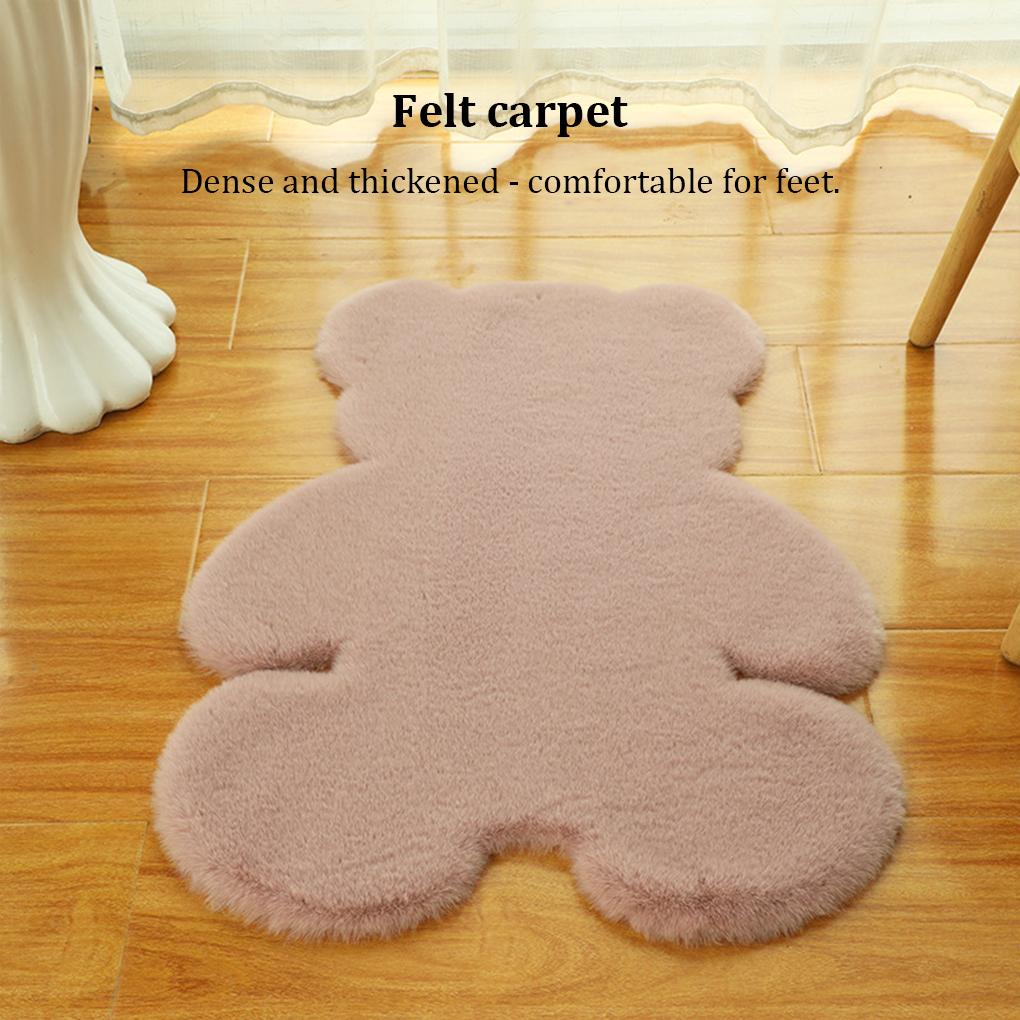 Cartoon Animal Bedroom Carpet Polyester Solid Color Bedside Sofa Area Rug Decorative Bay Window Floor Mat for Accessories