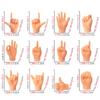 1Set Cat Interactive Funny Gesture Toys Mini Multi-Style Teasing Cat Finger Human Fake Hand Gloves Pet Toys Supplies