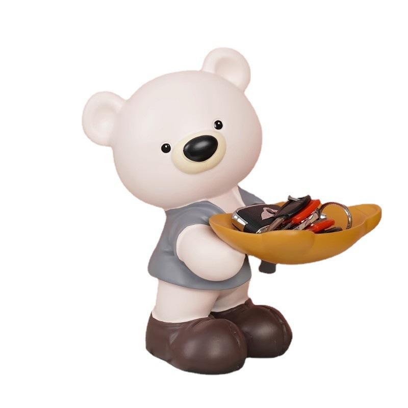 Home Decor Sculptures & Figurines Decorations Pacifier Bear Desk Storage Ornaments Living Room Resin Animal Statue