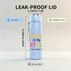 1PC January Birthday Confetti Text 750ml Color Plastic Sports Water Bottle Leakproof Flip Straw Lid Suitable for Sports Office Home Use